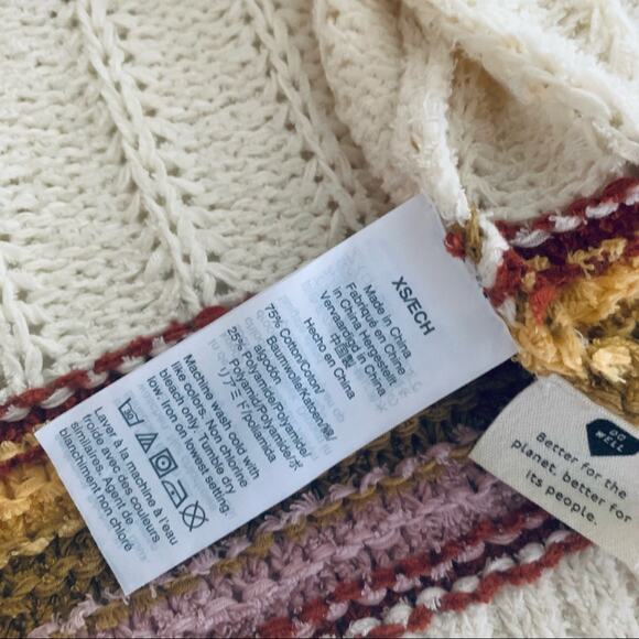 Madewell Diaz Striped Open Knit Cardigan Sweater XS - Picture 8 of 10